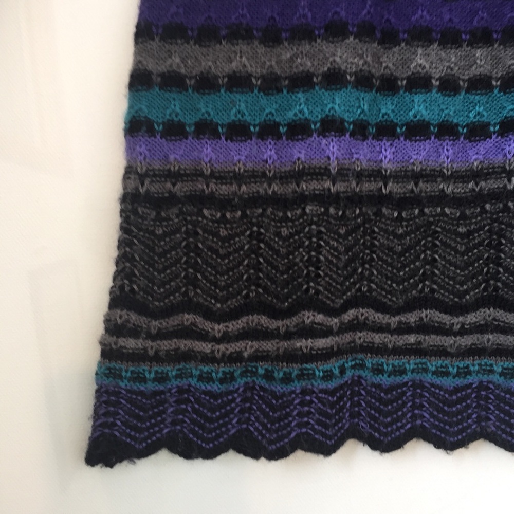 Free People Striped Flame Stitch Jewel Tone Sweater Dress - Picture 7 of 8